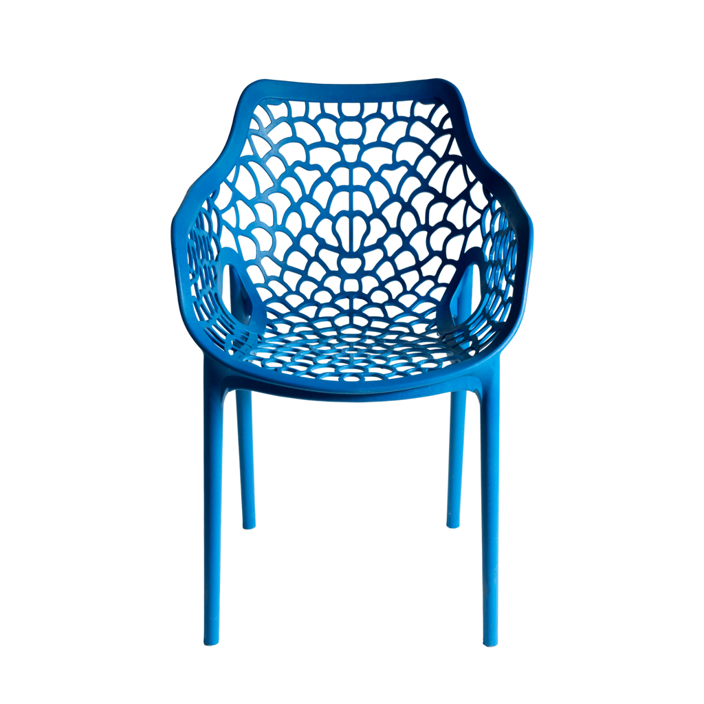Viva Polypropylene Chair Blue  – Stackable Commercial Outdoor Seating