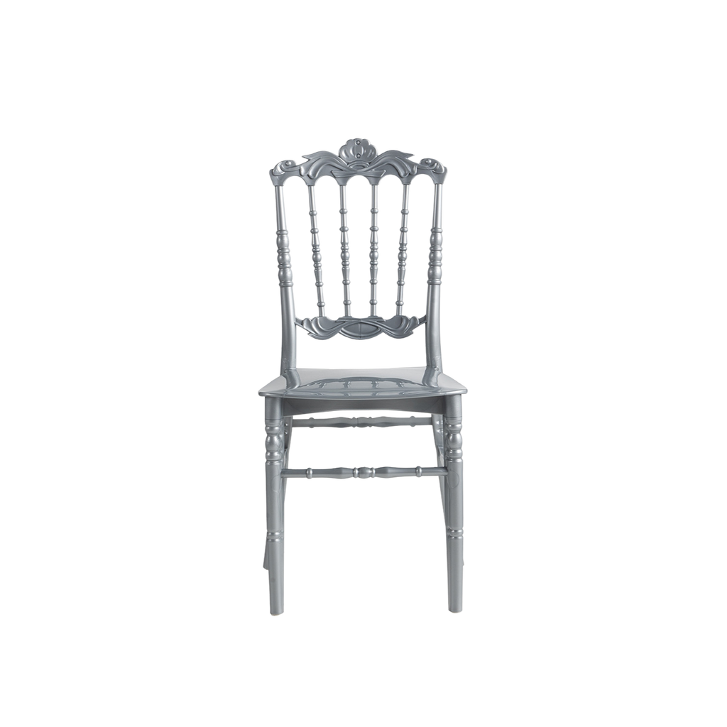 Chiavari Lepo Stacking Polypropylene Chair Silver