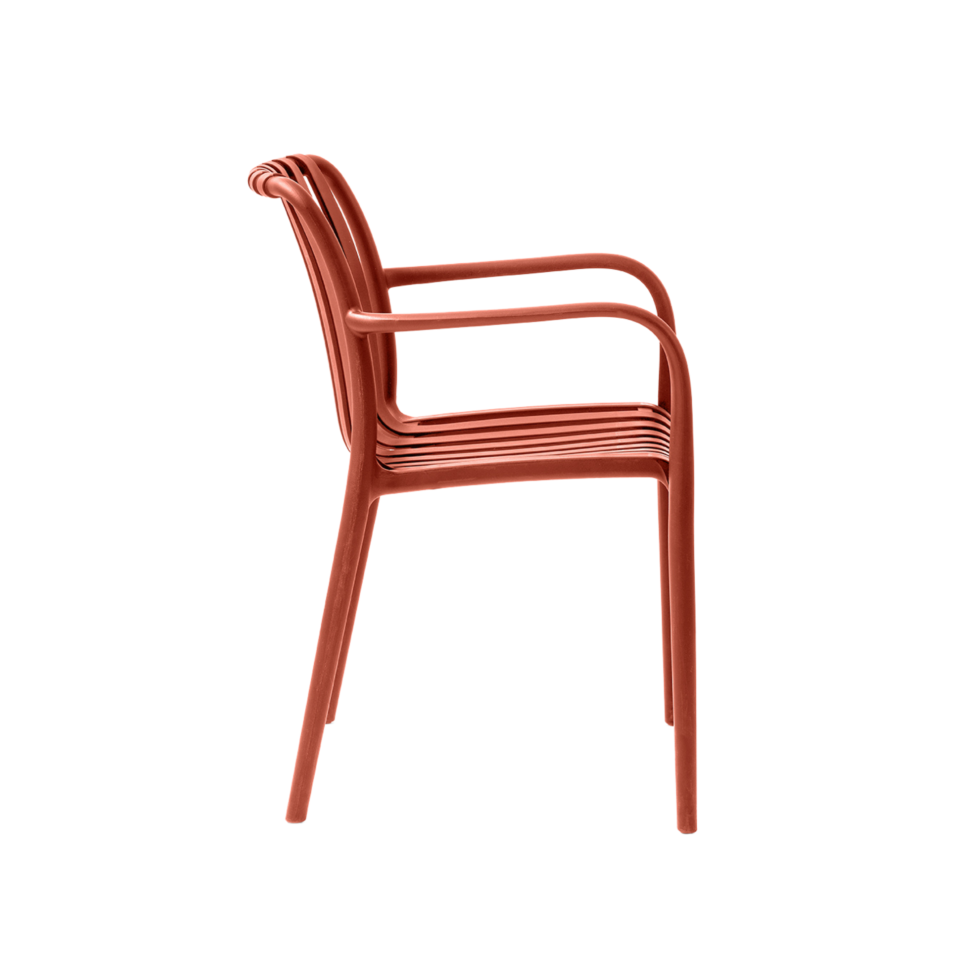 Paris Polypropylene Chair Red – Stackable Outdoor Cafe Restaurant Hospitality Seating