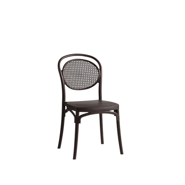 Sera Caffe/Bistro Polypropylene Stacking Chair Brown