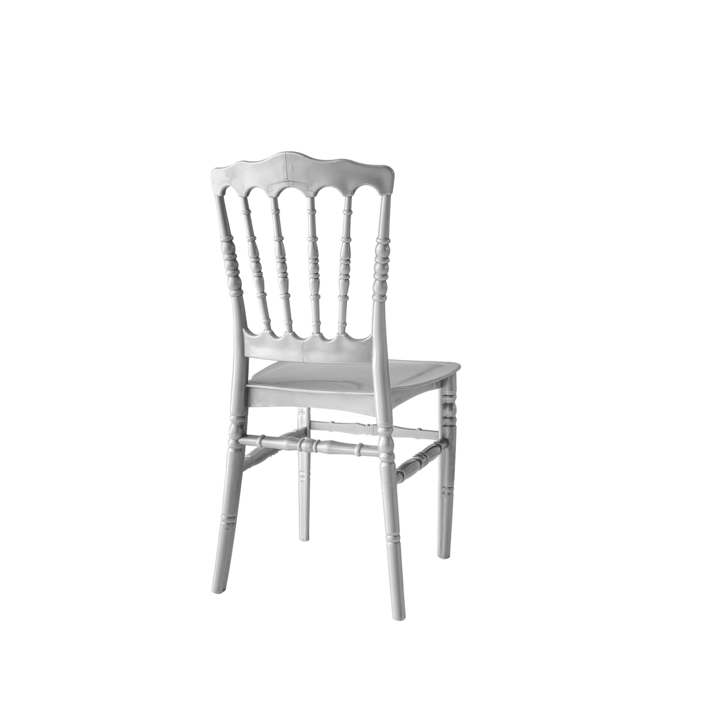 Chiavari Napoleon Stacking Polypropylene Chair Silver