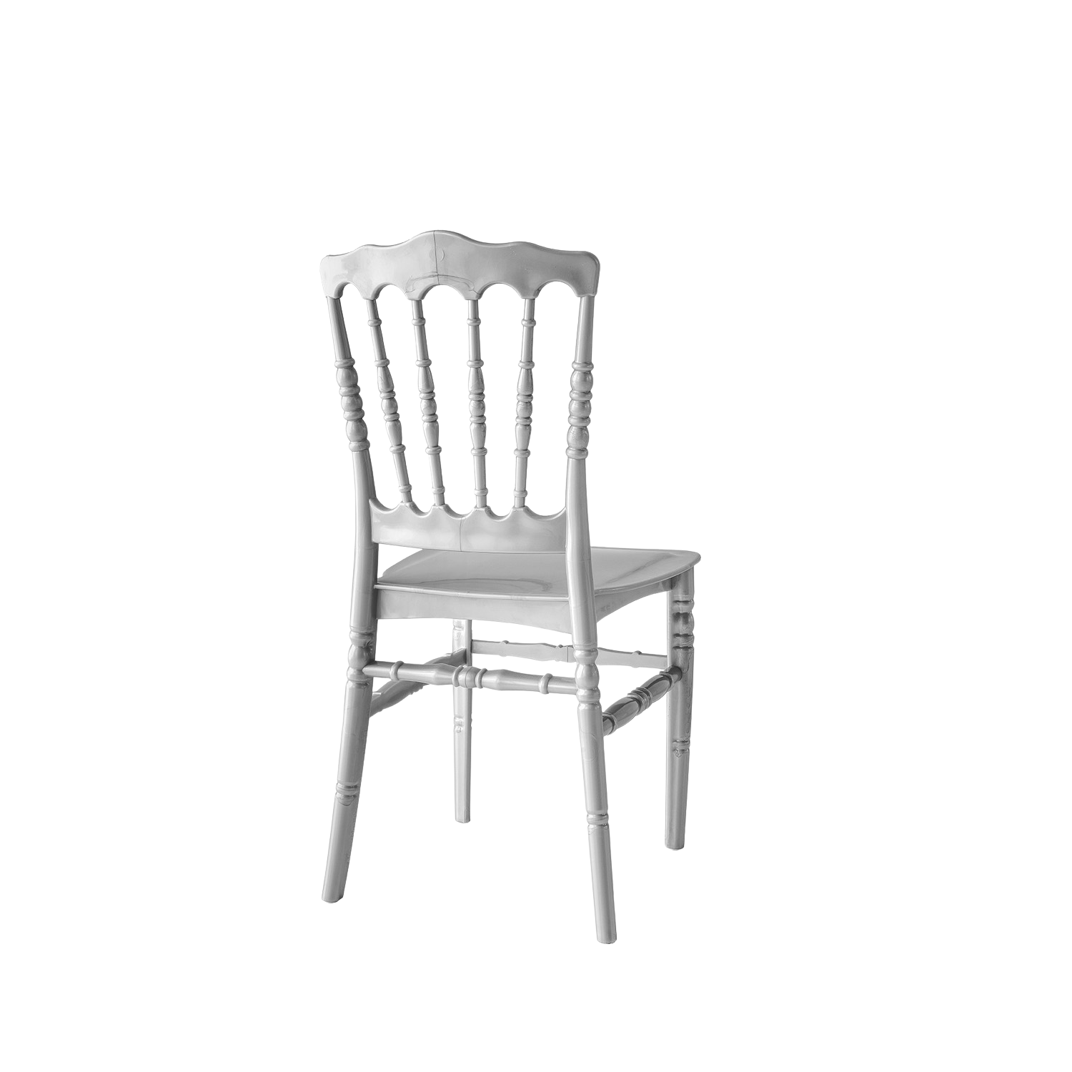 Chiavari Napoleon Stacking Polypropylene Chair Silver