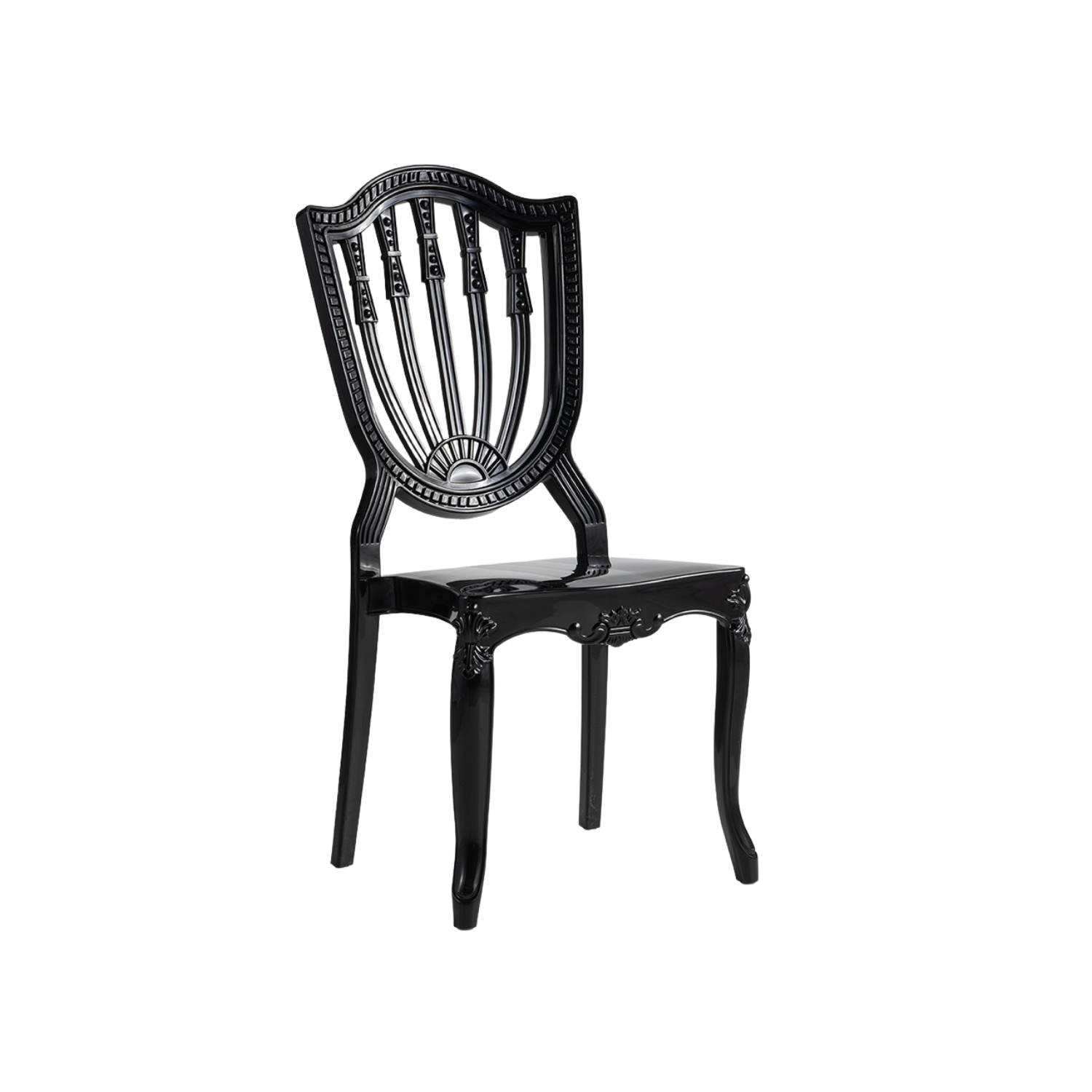Chiavari Divine Stacking Polypropylene Lounge Chair Black