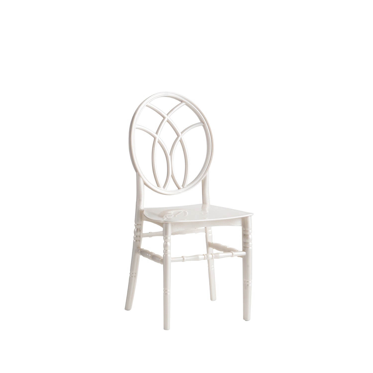 Chiavari Gala Polypropylene Stacking Chair Pearl