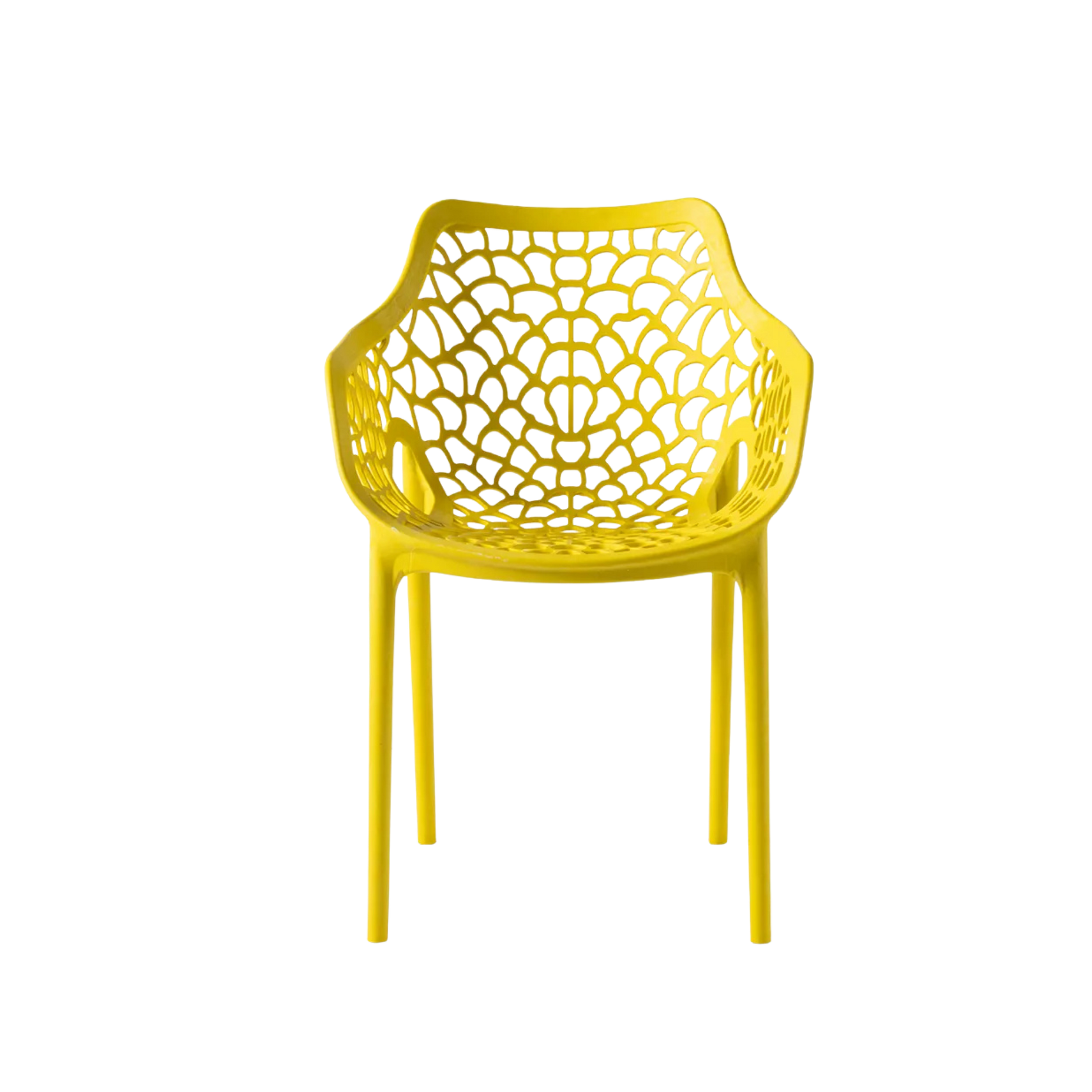Viva Polypropylene Chair Yellow  – Stackable Commercial Outdoor Seating
