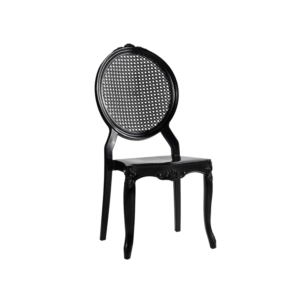 Chiavari Baron Stacking Polypropylene Chair Black