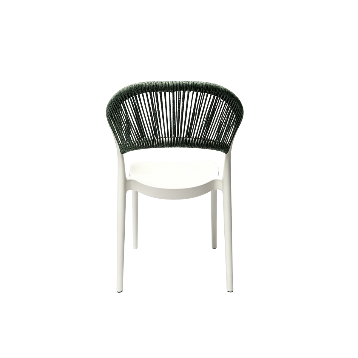 Coastal Rope-Back Polypropylene Armchair White – Indoor & Outdoor Café and Garden Chair