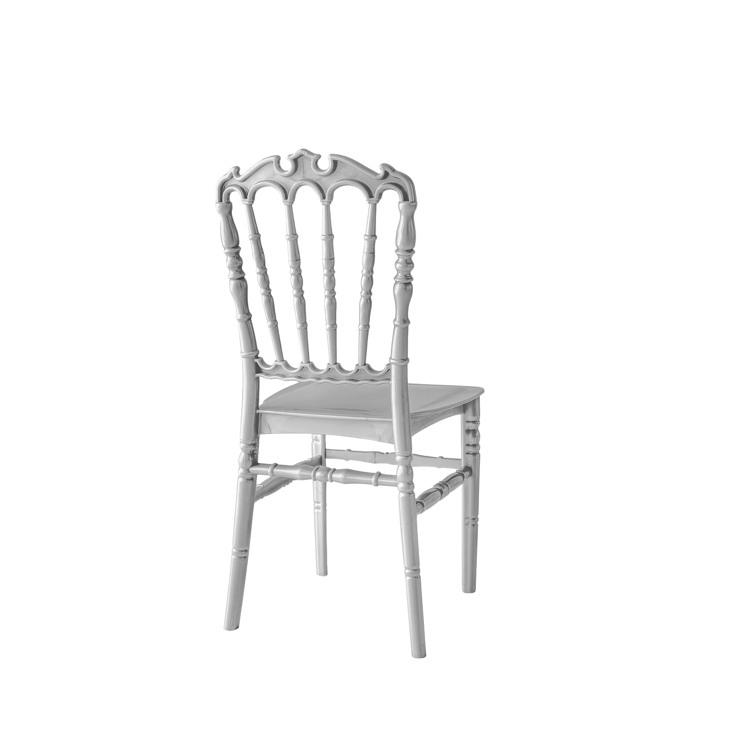 Chiavari Ferman Stacking Polypropylene Chair Silver