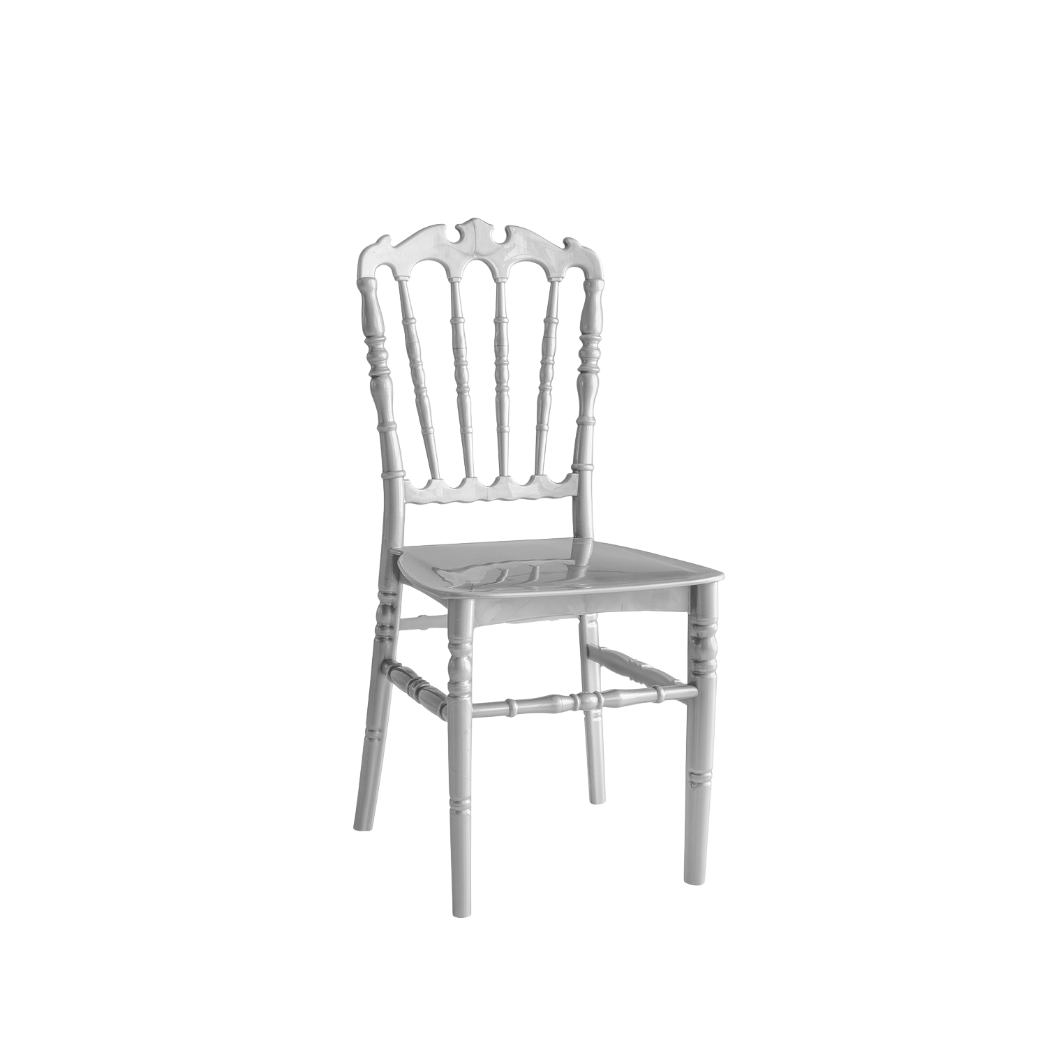 Chiavari Ferman Stacking Polypropylene Chair Silver