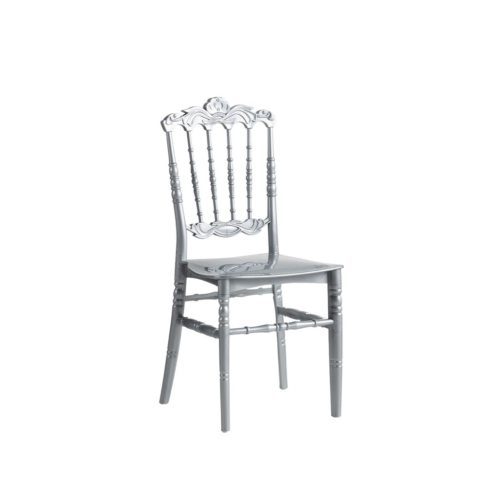Chiavari Lepo Stacking Polypropylene Chair Silver