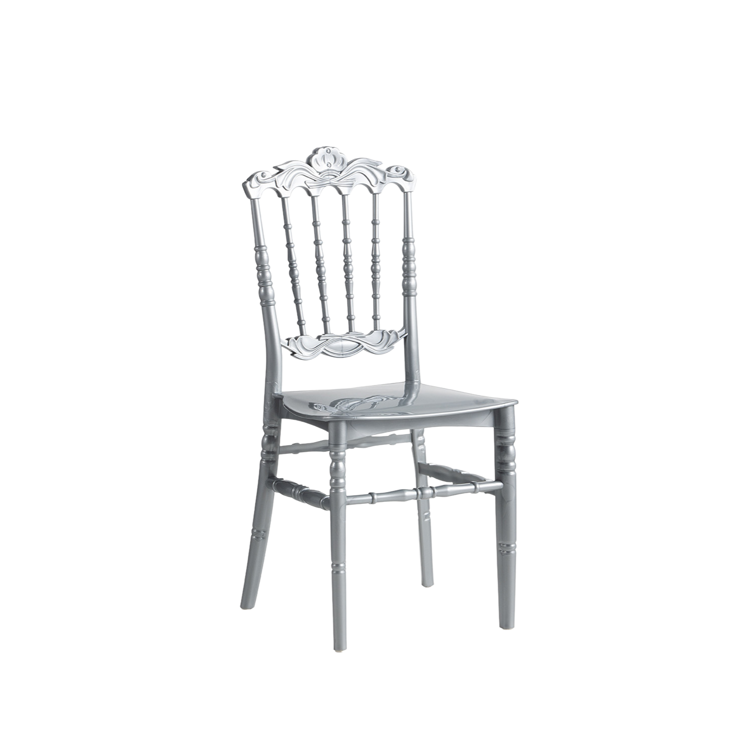 Chiavari Lepo Stacking Polypropylene Chair Silver