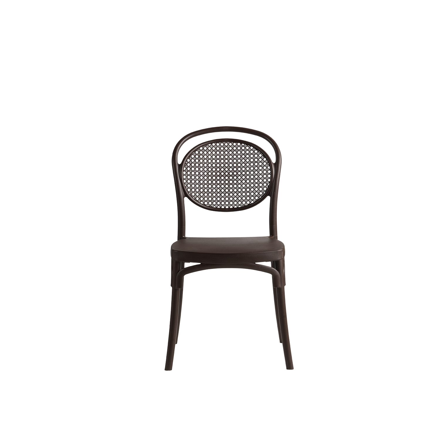 Sera Caffe/Bistro Polypropylene Stacking Chair Brown