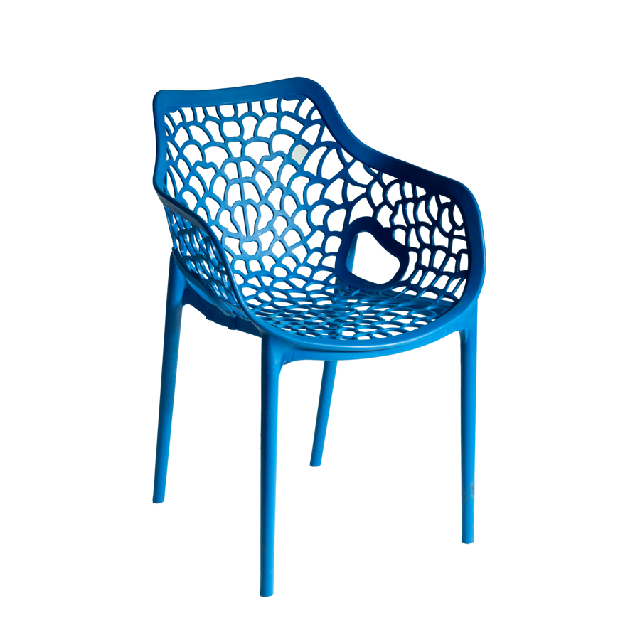 Viva Polypropylene Chair Blue  – Stackable Commercial Outdoor Seating