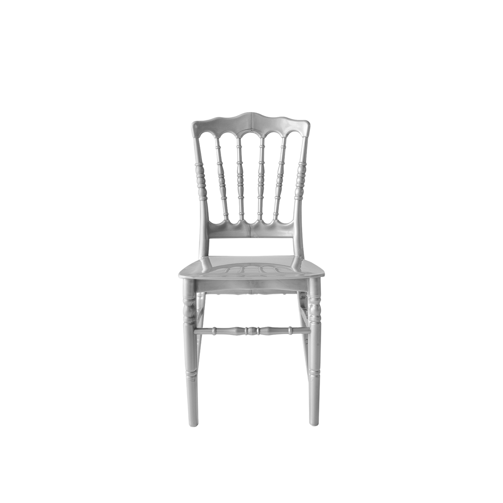 Chiavari Napoleon Stacking Polypropylene Chair Silver