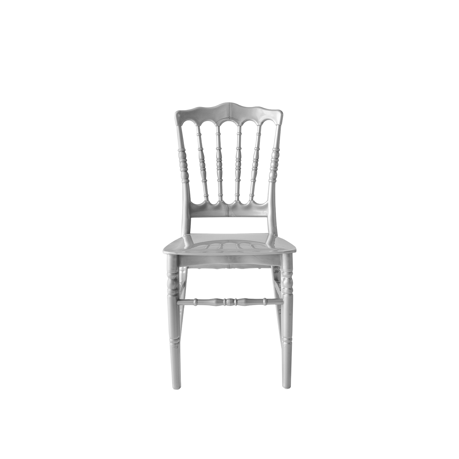 Chiavari Napoleon Stacking Polypropylene Chair Silver