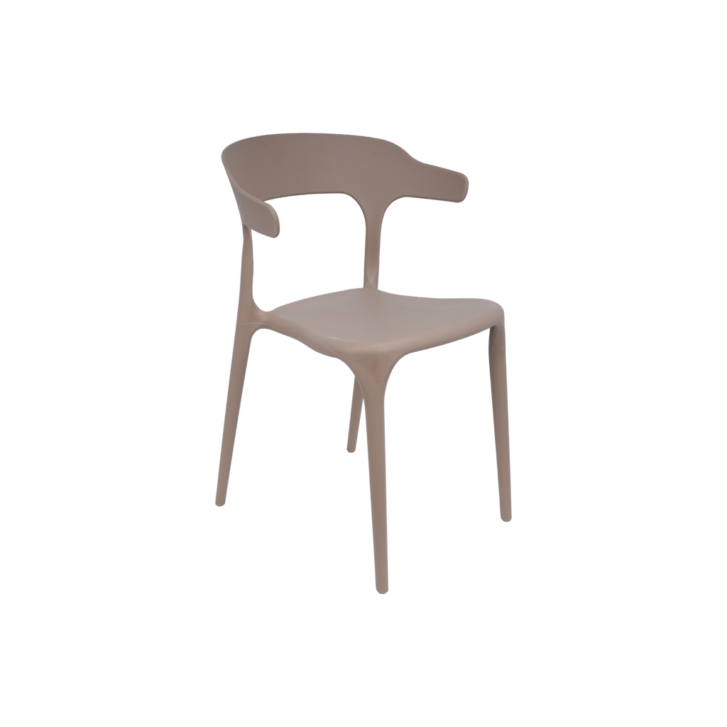 Amalfi Stackable Polypropylene Chair Cream for Cafés, Beach Bars, Pubs, Restaurants & Gardens