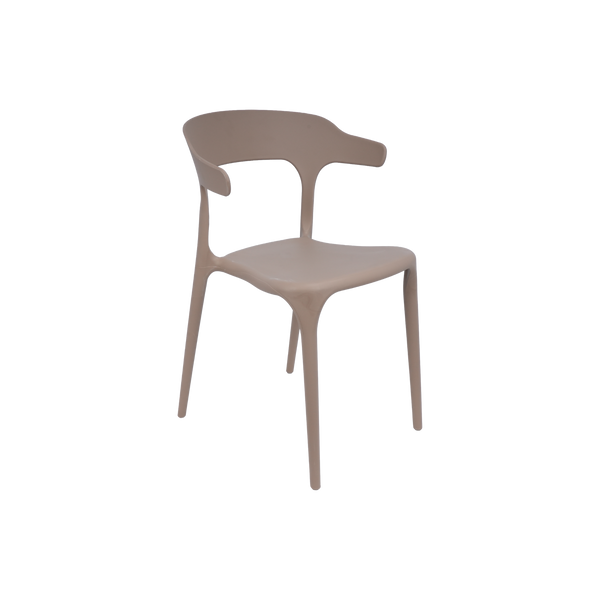 Amalfi Stackable Polypropylene Chair Cream for Cafés, Beach Bars, Pubs, Restaurants & Gardens