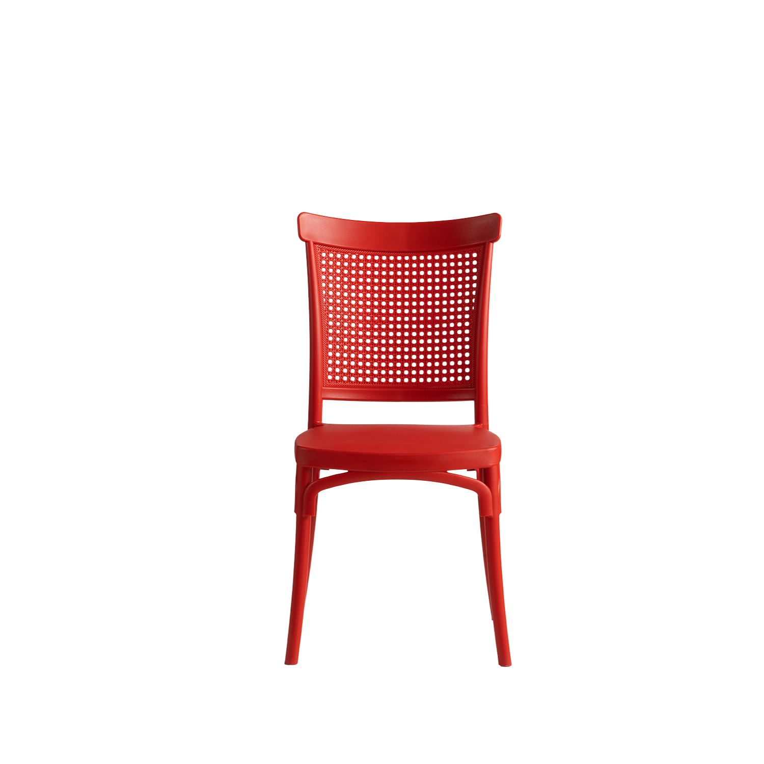 Lima Caffe/Bistro Polypropylene Stacking Chair Red