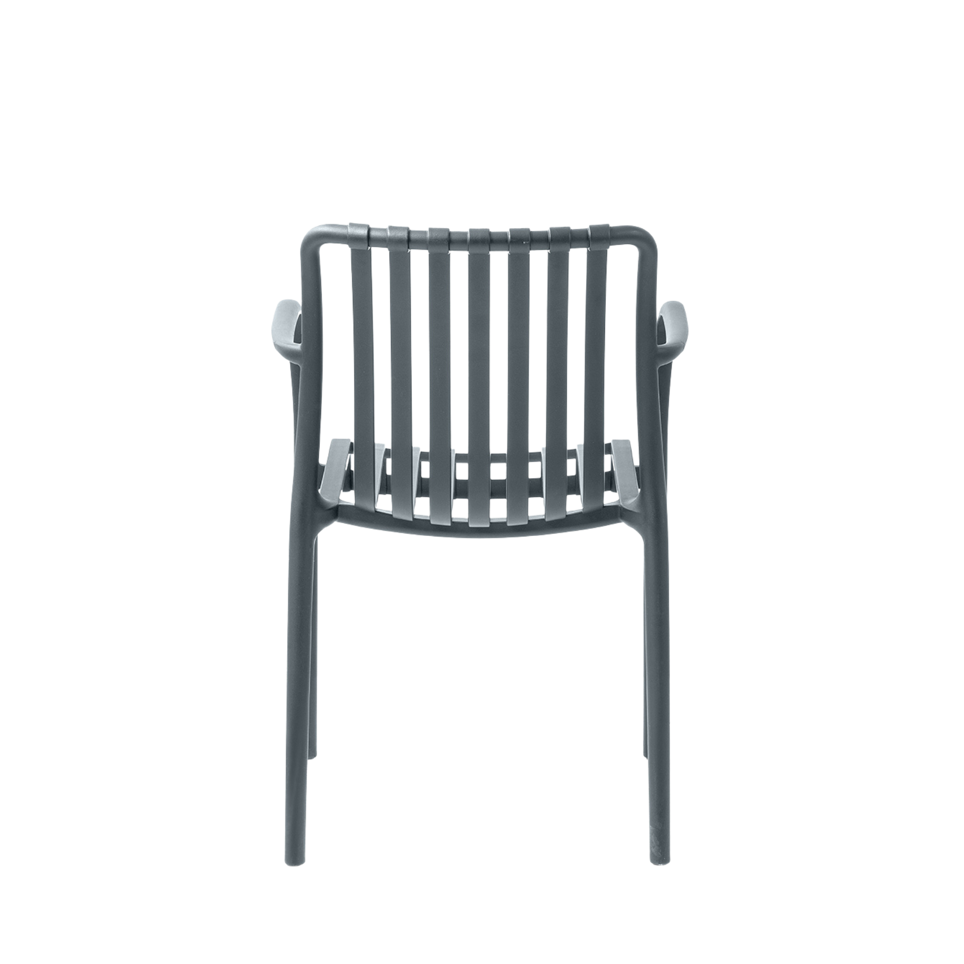 Paris Polypropylene Chair Charcoal – Stackable Outdoor Cafe Restaurant Hospitality Seating