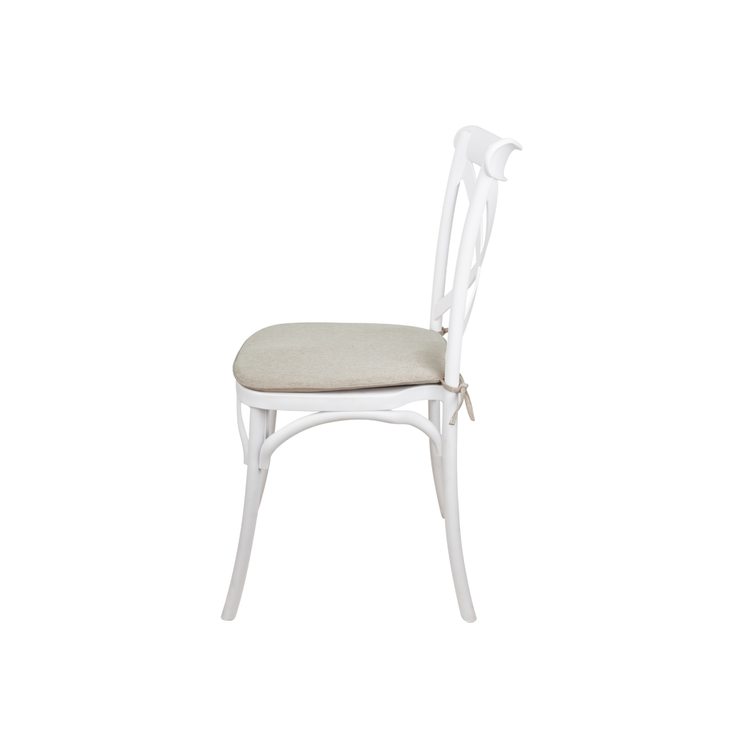 The Elmwood Polypropylene Crossback Caffe Stacking Chair - White