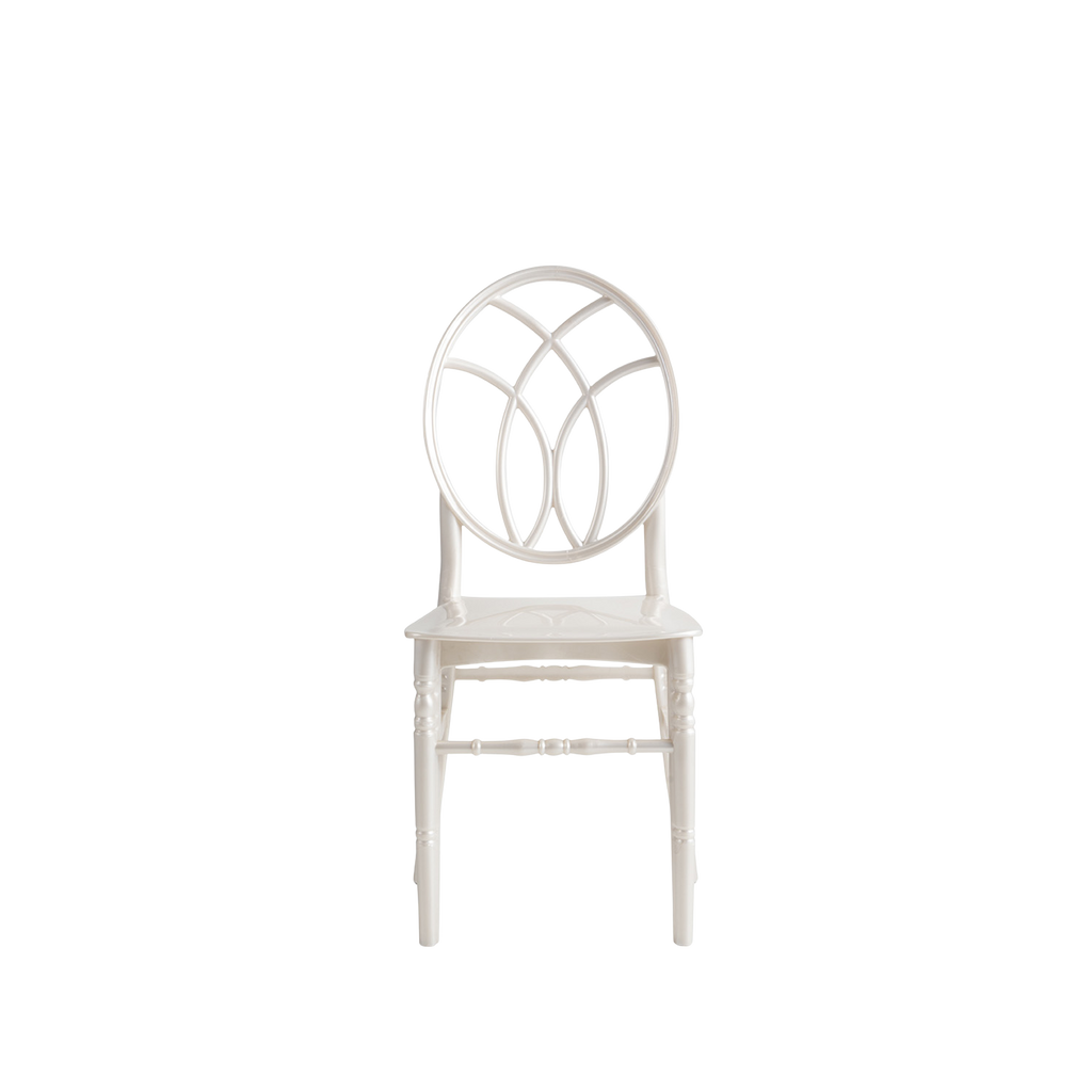 Chiavari Gala Polypropylene Stacking Chair Pearl