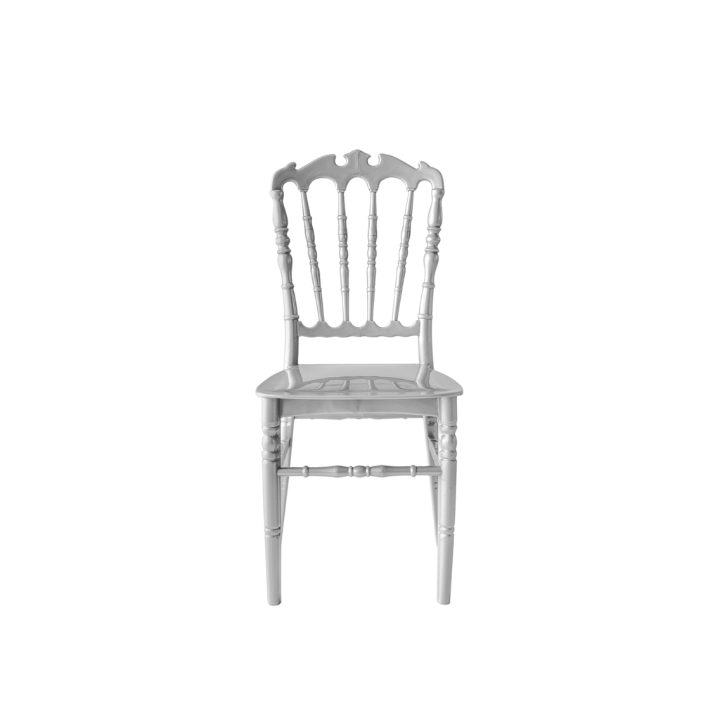 Chiavari Ferman Stacking Polypropylene Chair Silver