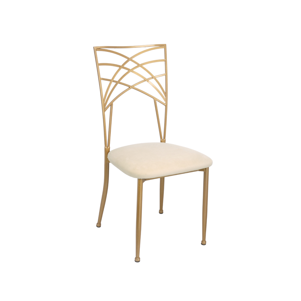 Chameleon Steel Event Stacking Chair Gold White
