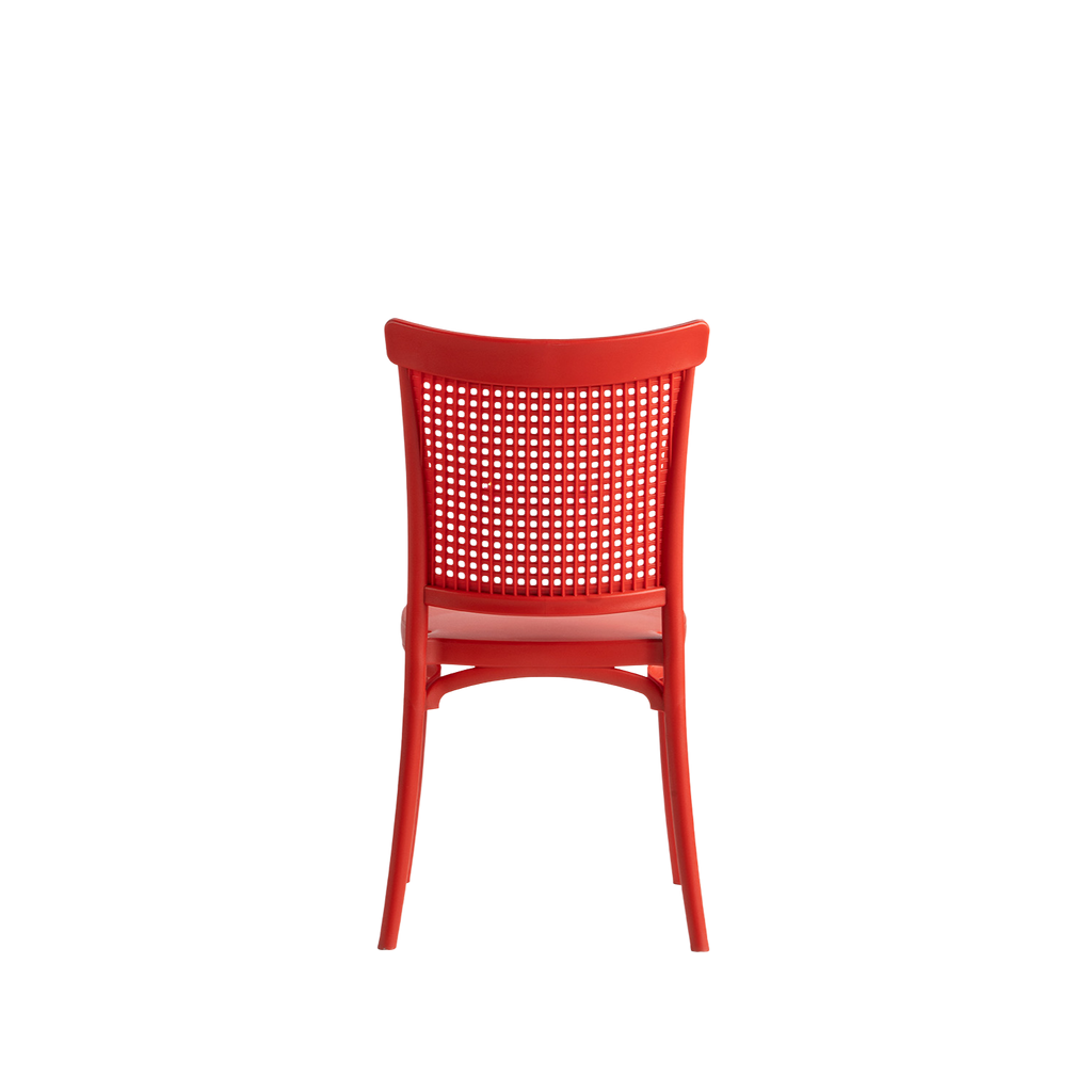 Lima Caffe/Bistro Polypropylene Stacking Chair Red