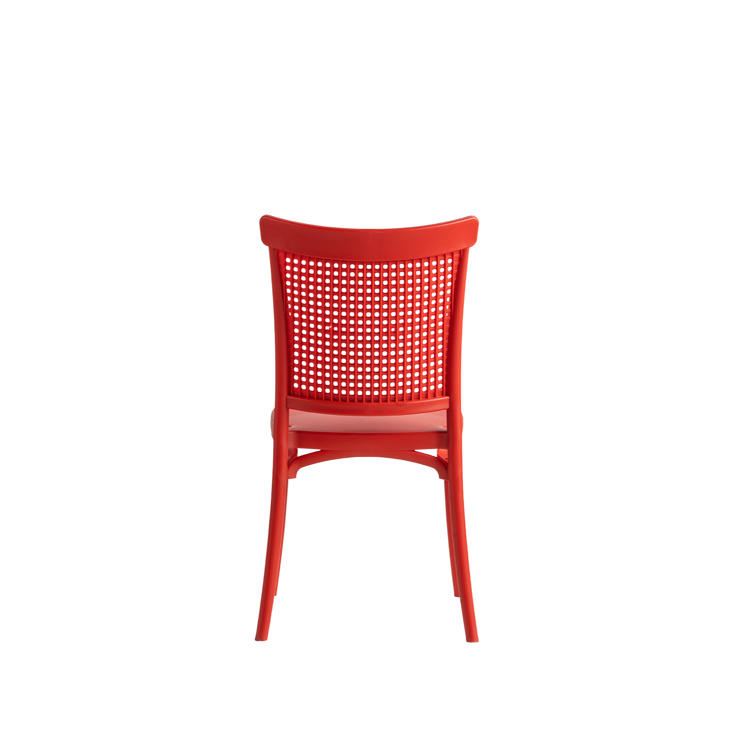 Lima Caffe/Bistro Polypropylene Stacking Chair Red
