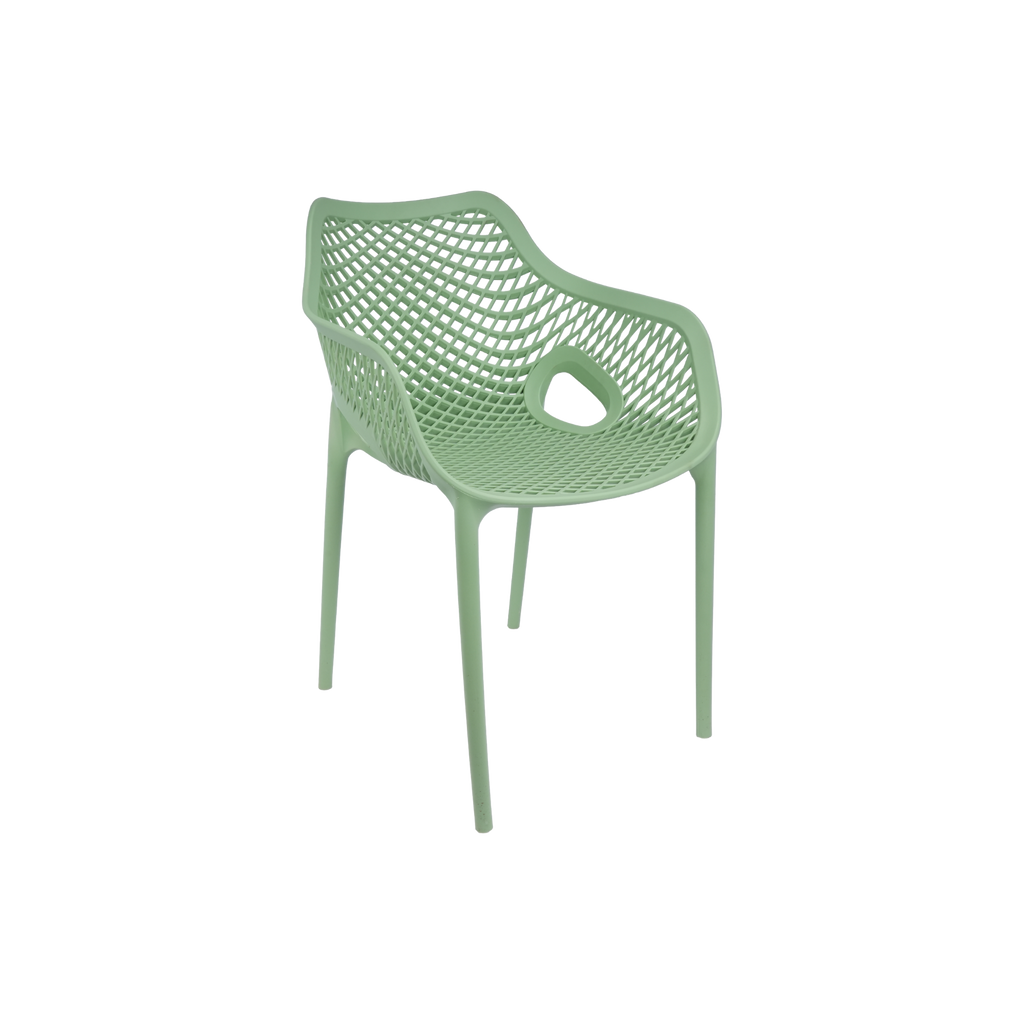 Air XL Armchair Sage Green – Stackable Outdoor Café Chair for Coffee Shops, Patios & Home Gardens (Copy)