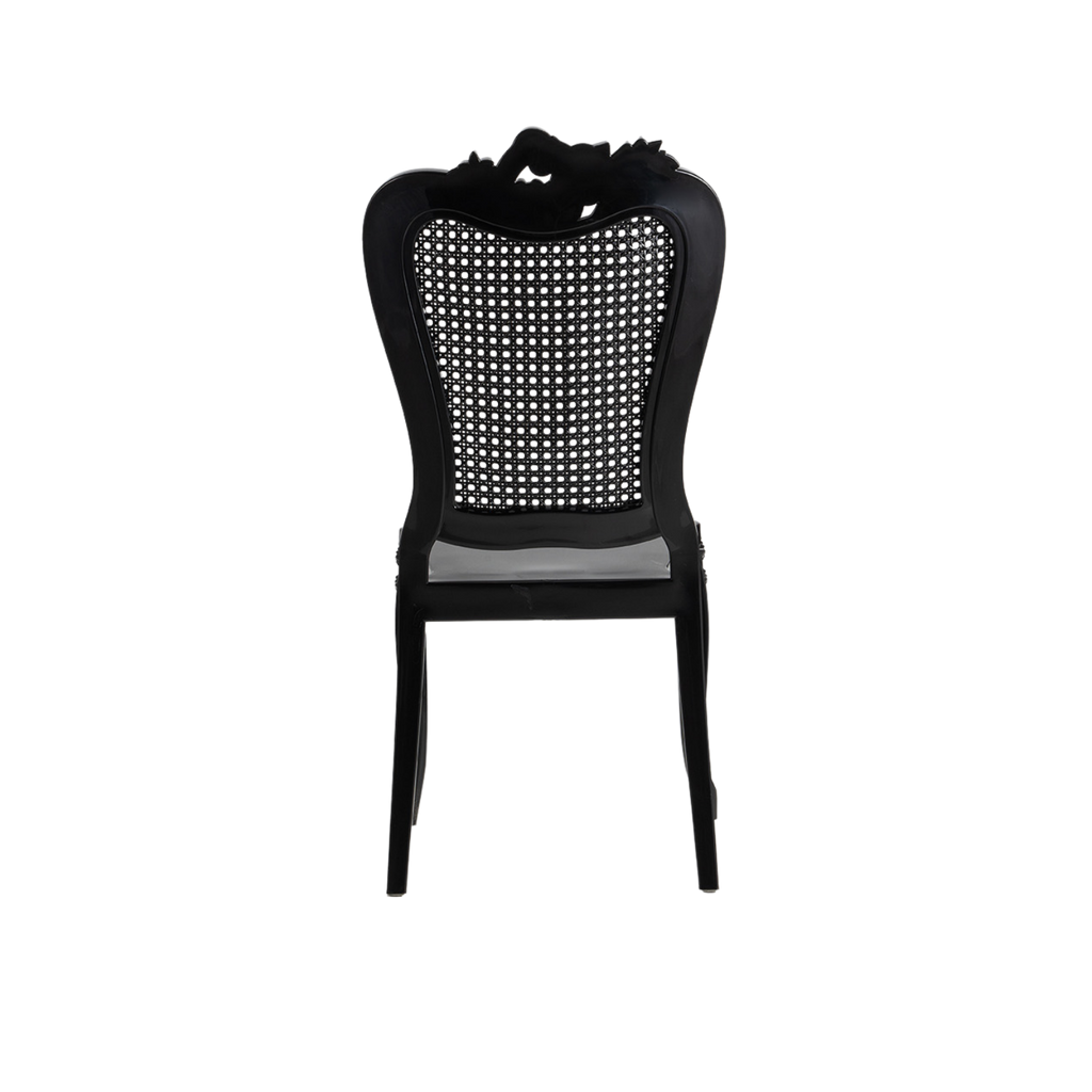 Chiavari Enigma Stacking Polypropylene Chair Black