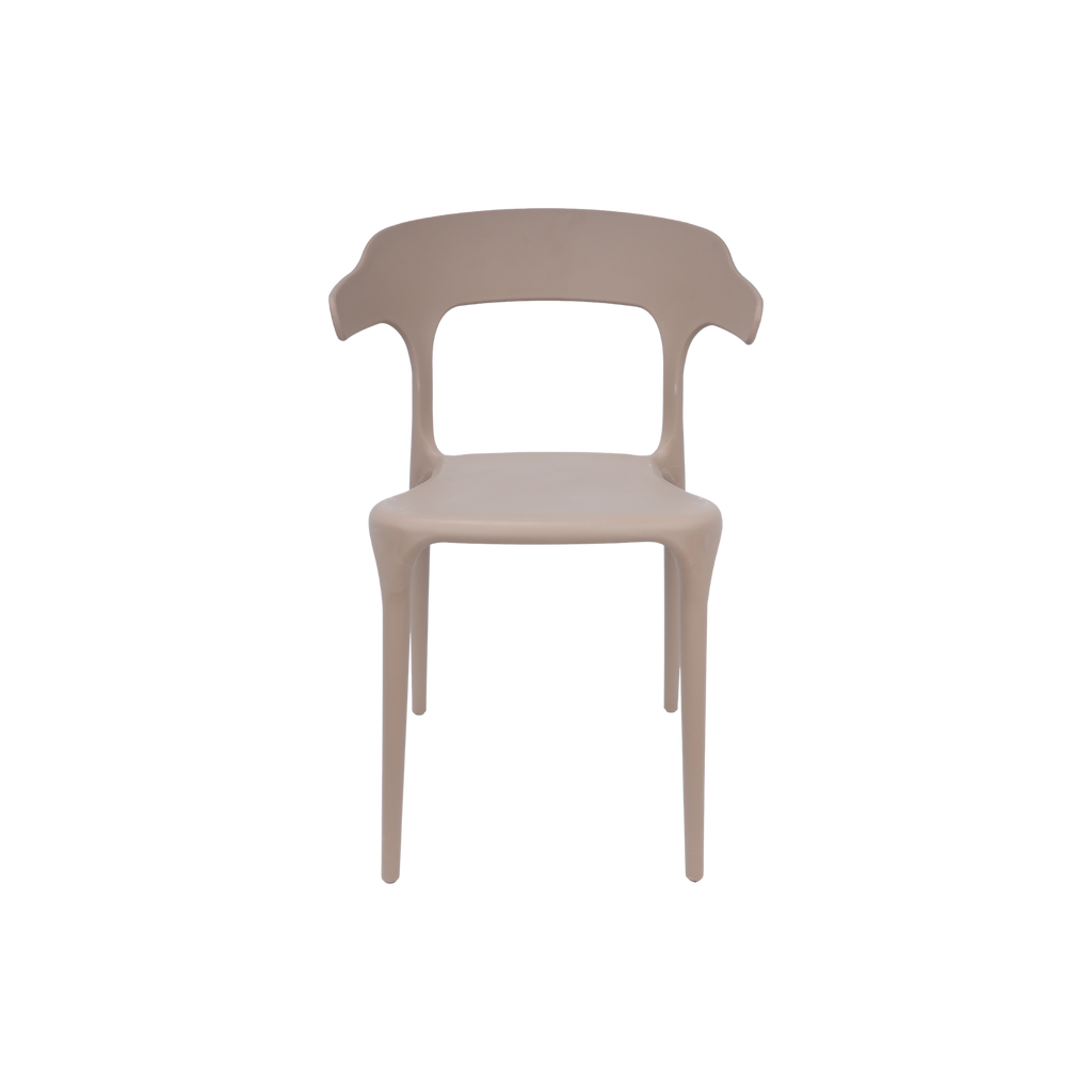 Amalfi Stackable Polypropylene Chair Cream for Cafés, Beach Bars, Pubs, Restaurants & Gardens
