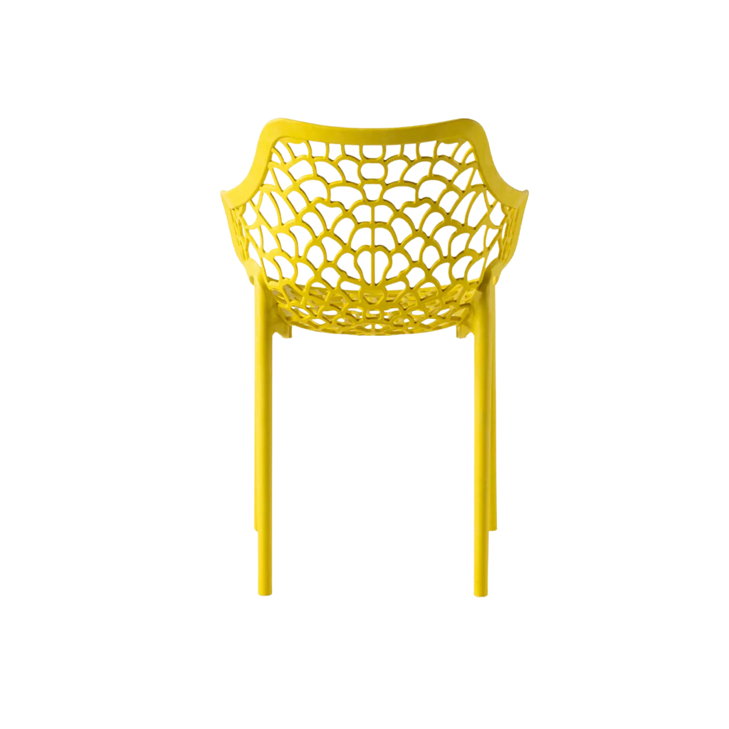 Viva Polypropylene Chair Yellow  – Stackable Commercial Outdoor Seating