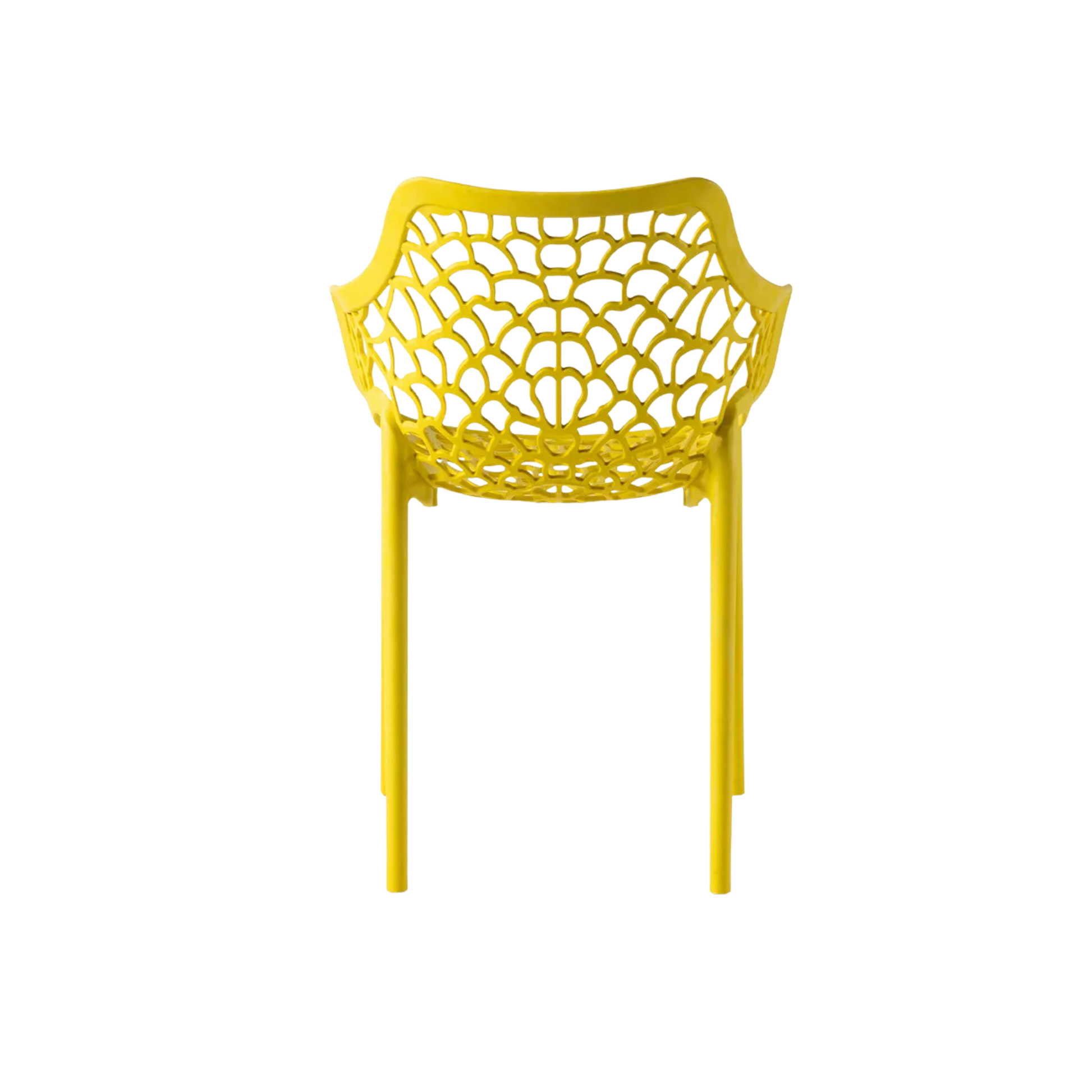 Viva Polypropylene Chair Yellow  – Stackable Commercial Outdoor Seating