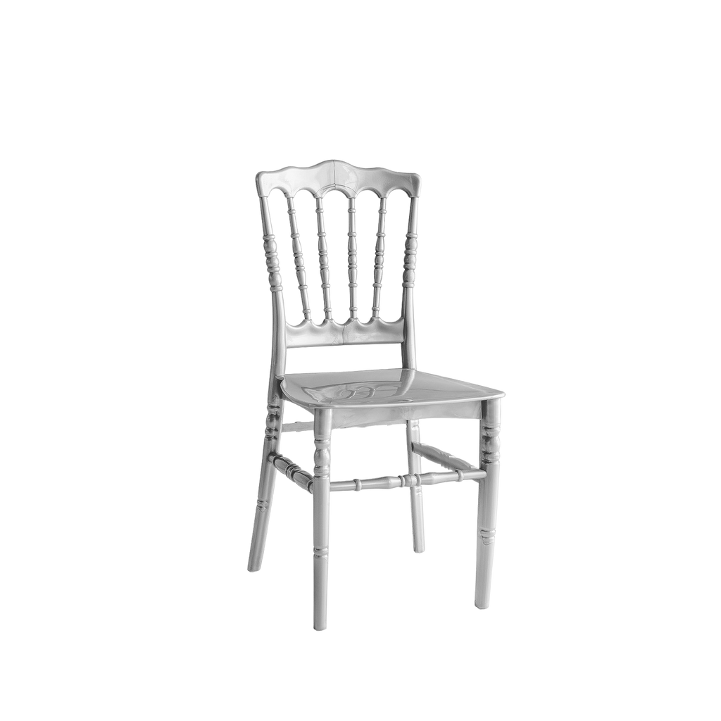 Chiavari Napoleon Stacking Polypropylene Chair Silver