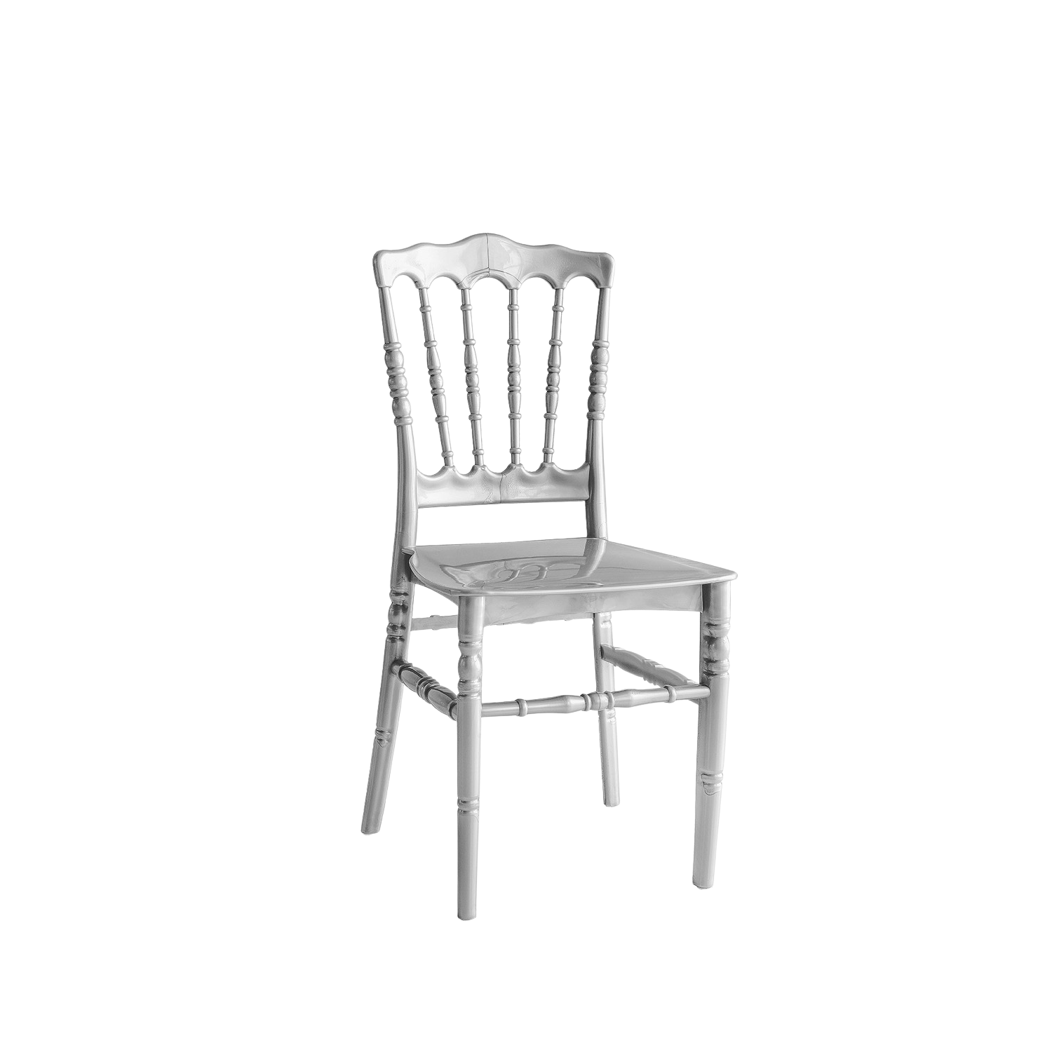 Chiavari Napoleon Stacking Polypropylene Chair Silver
