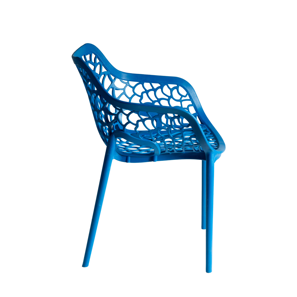 Viva Polypropylene Chair Blue  – Stackable Commercial Outdoor Seating
