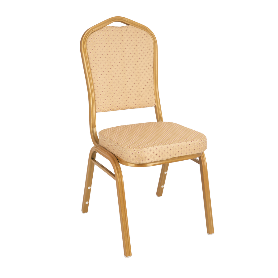Premium Banquet Stacking Chair Cream With Pattern / Cream Frame