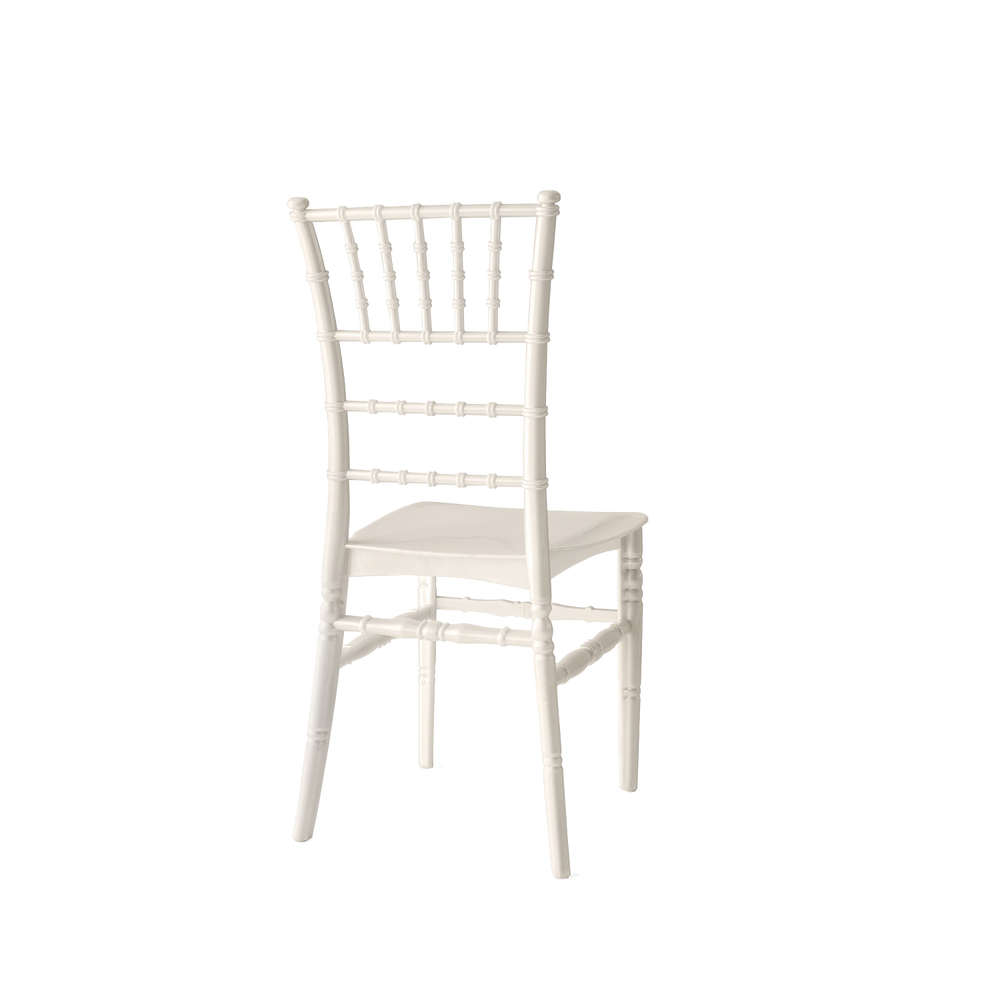 Chiavari Tiffany Polypropylene Stacking Chair Ivory
