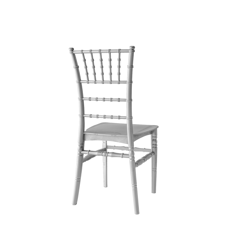 Chiavari Tiffany Polypropylene Stacking Chair Silver