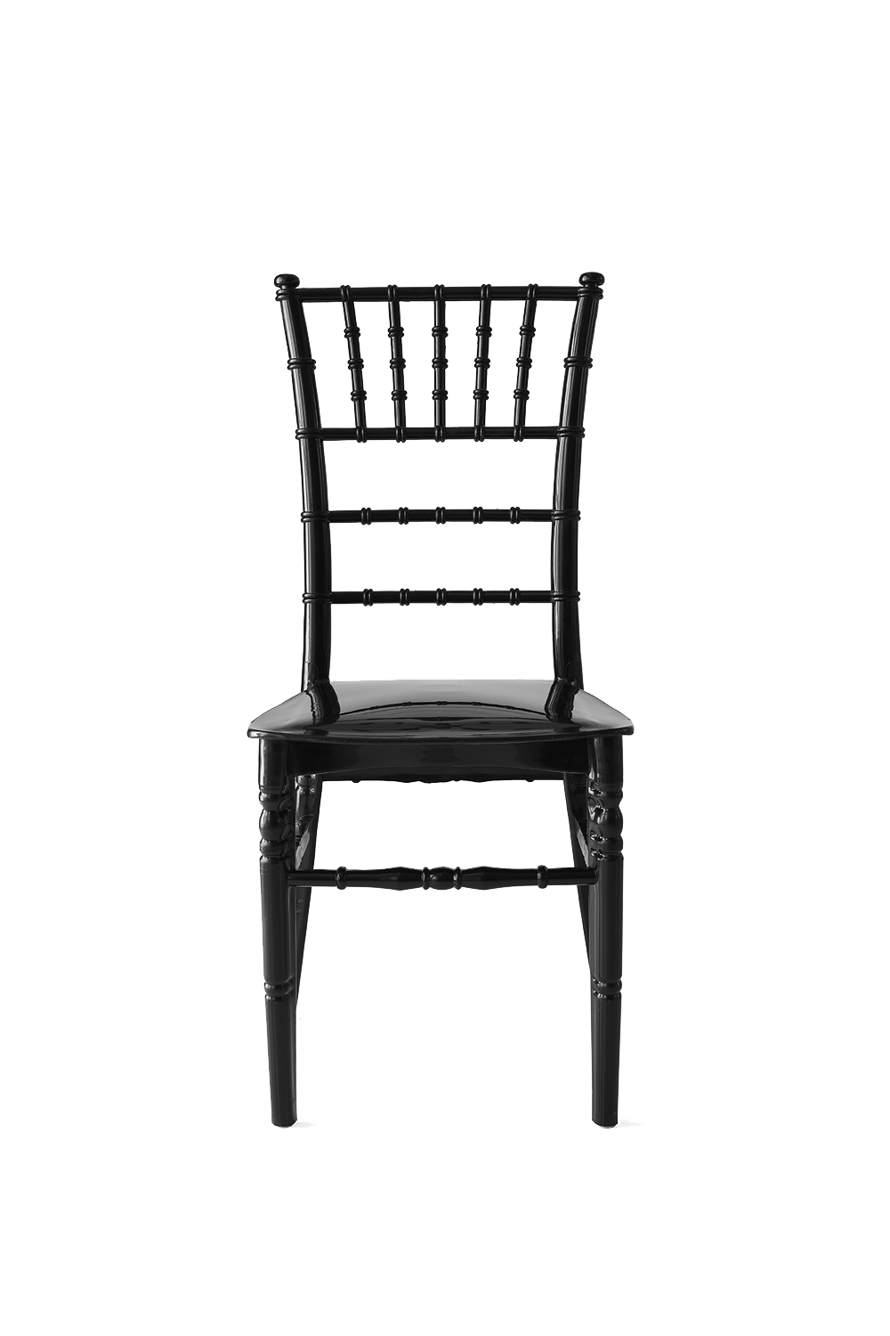 Chiavari Tiffany Polypropylene Stacking Chair Black