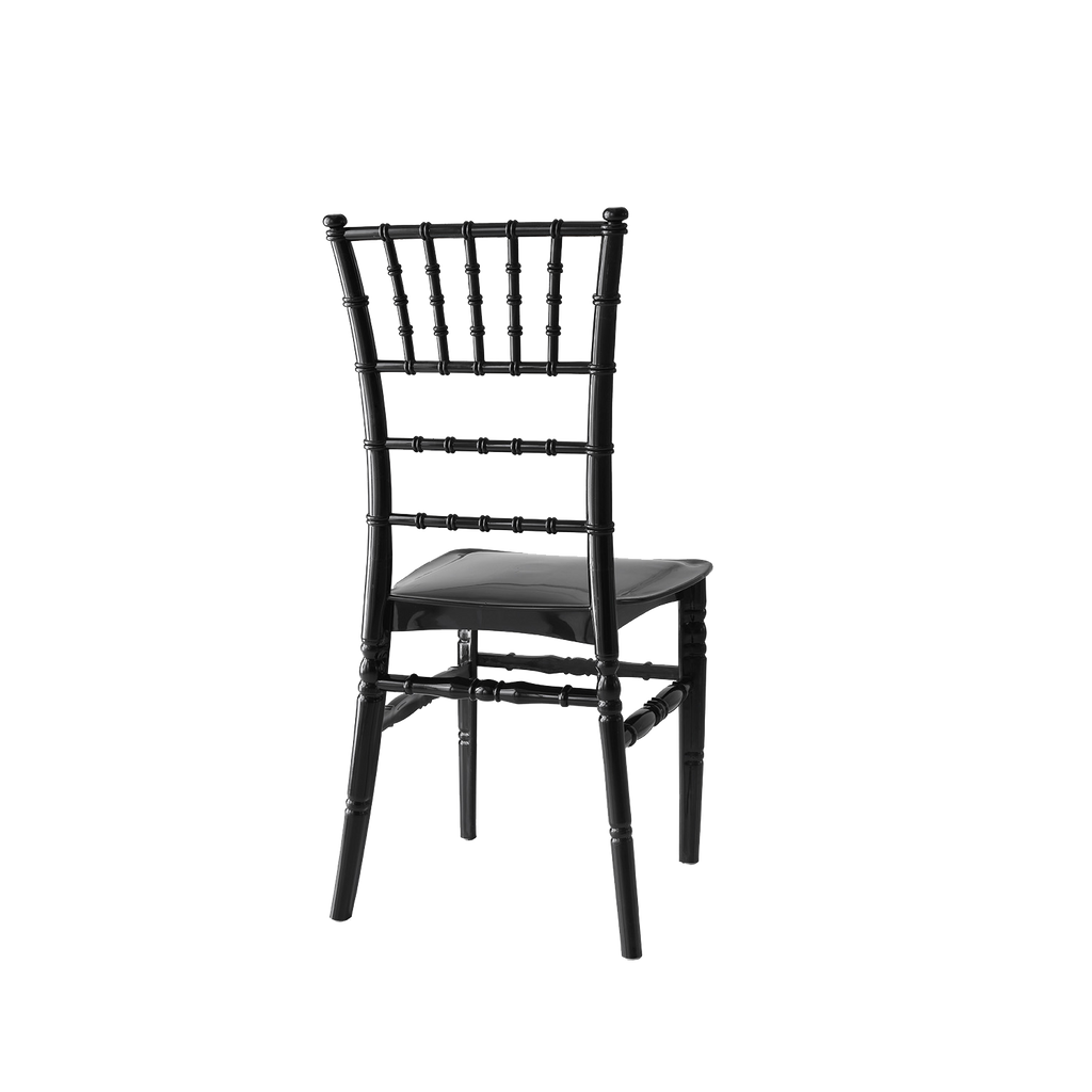 Chiavari Tiffany Polypropylene Stacking Chair Black