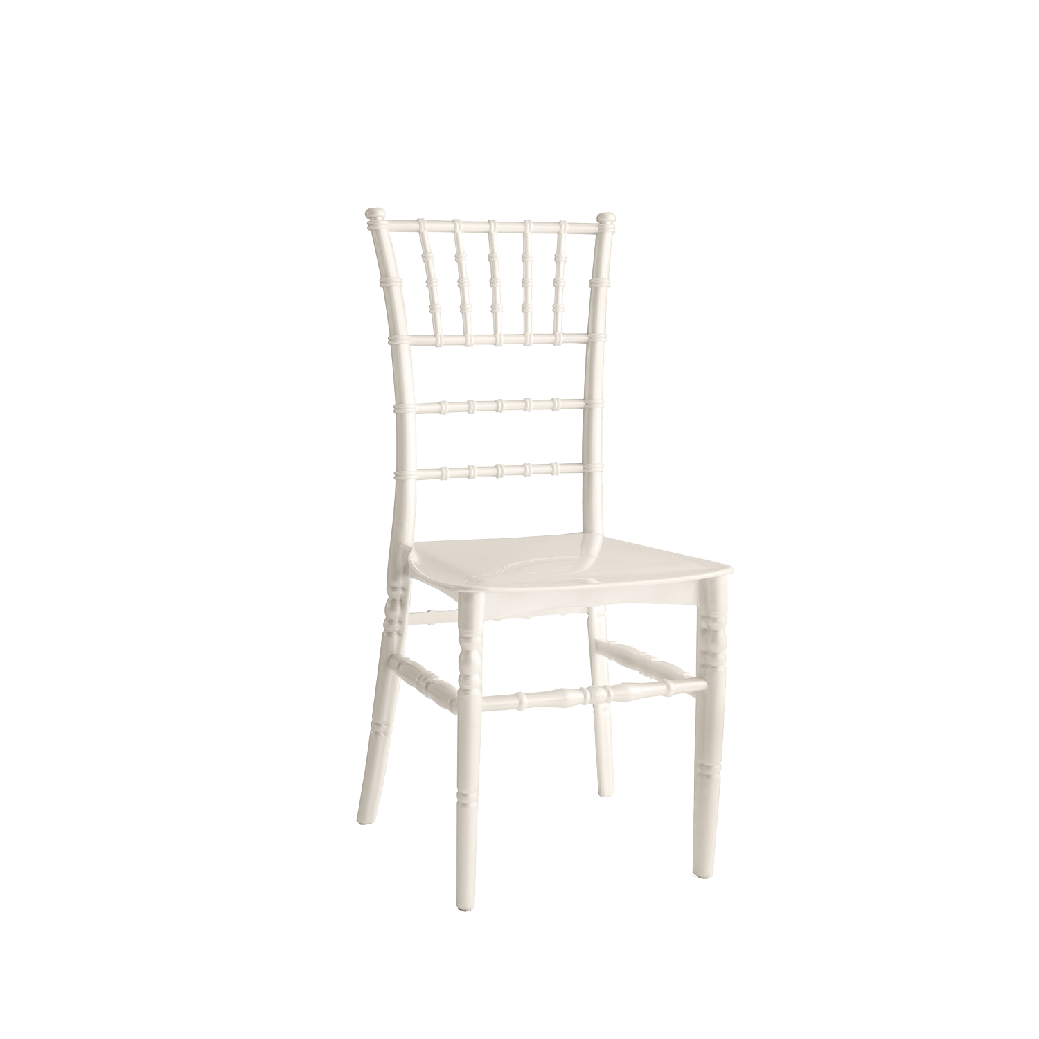 Chiavari Tiffany Polypropylene Stacking Chair Ivory