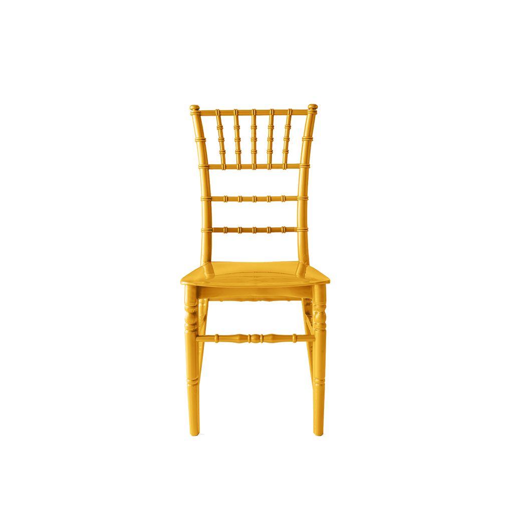 Chiavari Tiffany Polypropylene Stacking Chair Gold