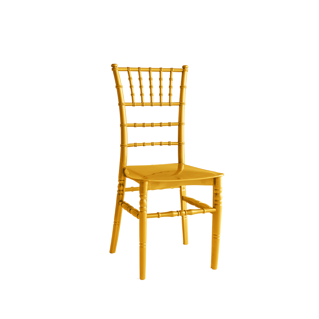 Chiavari Tiffany Polypropylene Stacking Chair Gold