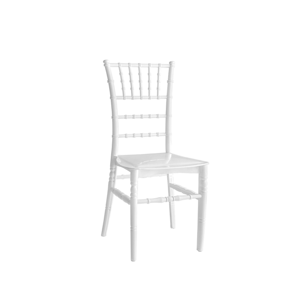 Chiavari Tiffany Polypropylene Stacking Chair White