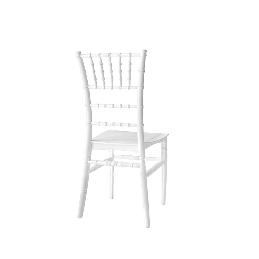 Chiavari Tiffany Polypropylene Stacking Chair White