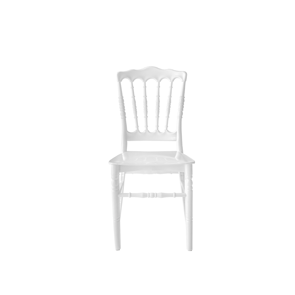 Chiavari Napoleon Polypropylene Stacking Chair White