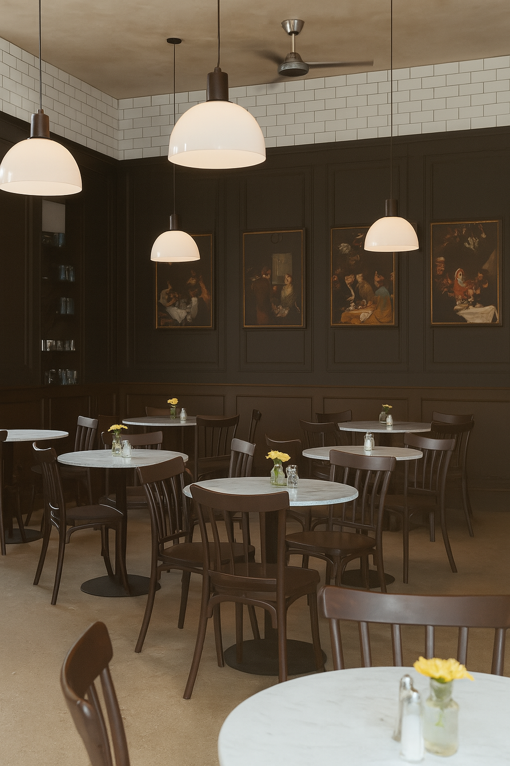 Polypropylene Caffe/Bistro Stacking Chair Brown