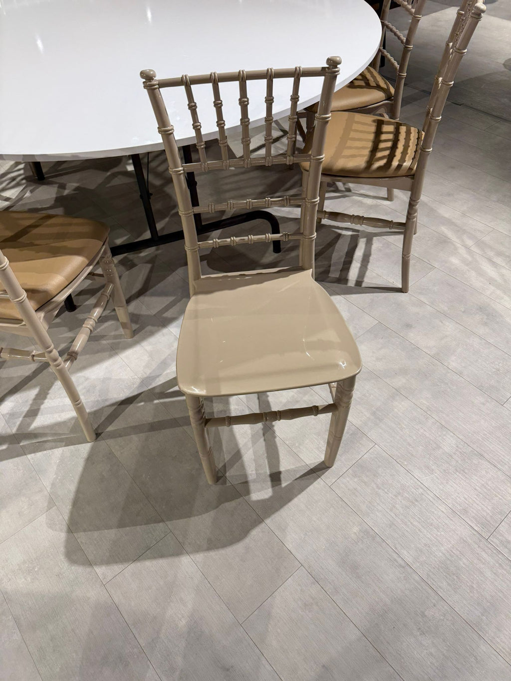 Chiavari Tiffany Polypropylene Stacking Chair Limewash